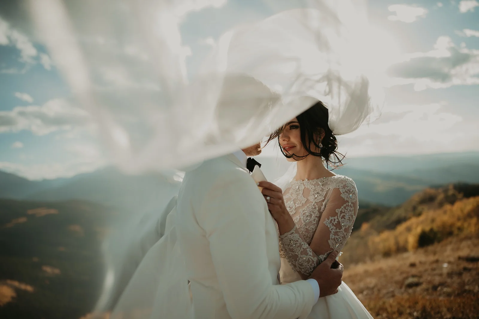 Flute and cello rap and popular wedding ceremony music at the holy cross event deck in vail, colorado, Photo by back country imagery