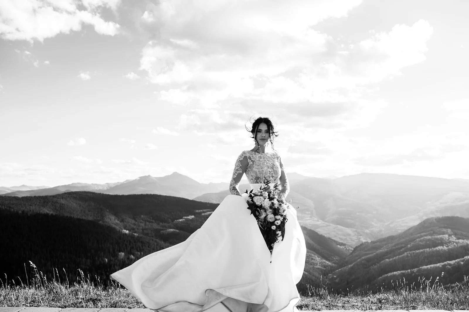 Flute and cello rap and popular wedding ceremony music at the holy cross event deck in vail, colorado, Photo by back country imagery
