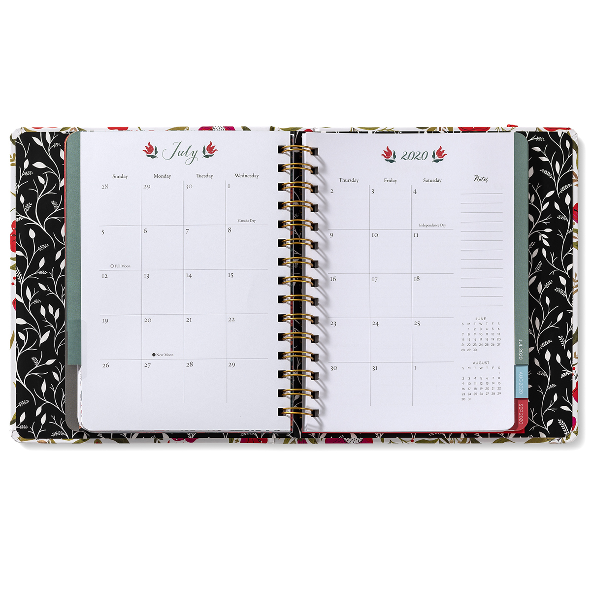 2020 High Note® Dinara's Floral in Gold 18-Month Weekly Planner for sale online 2019, Calendar 