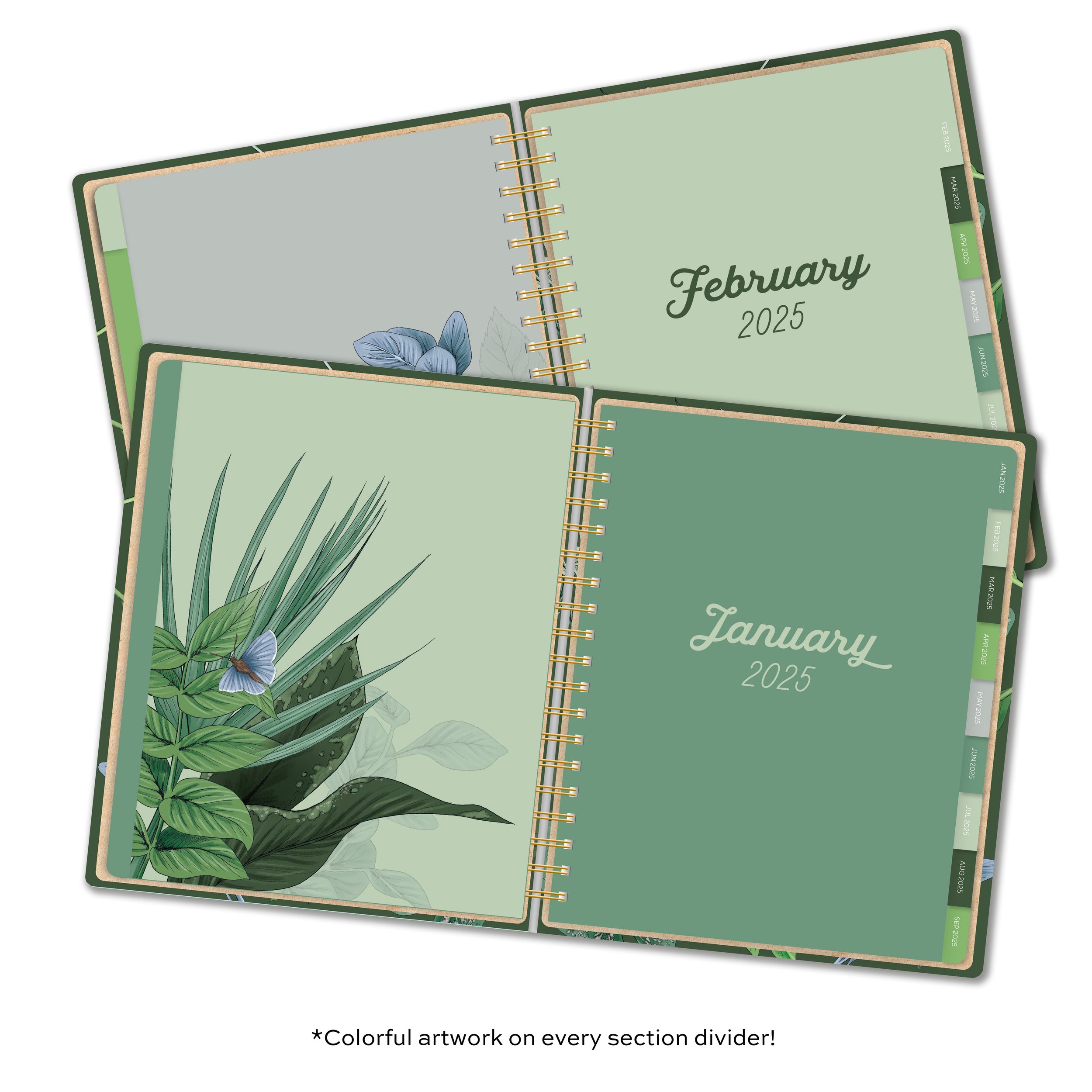 CHL-4205 Greenery Deluxe Planner Divider Pages.jpg