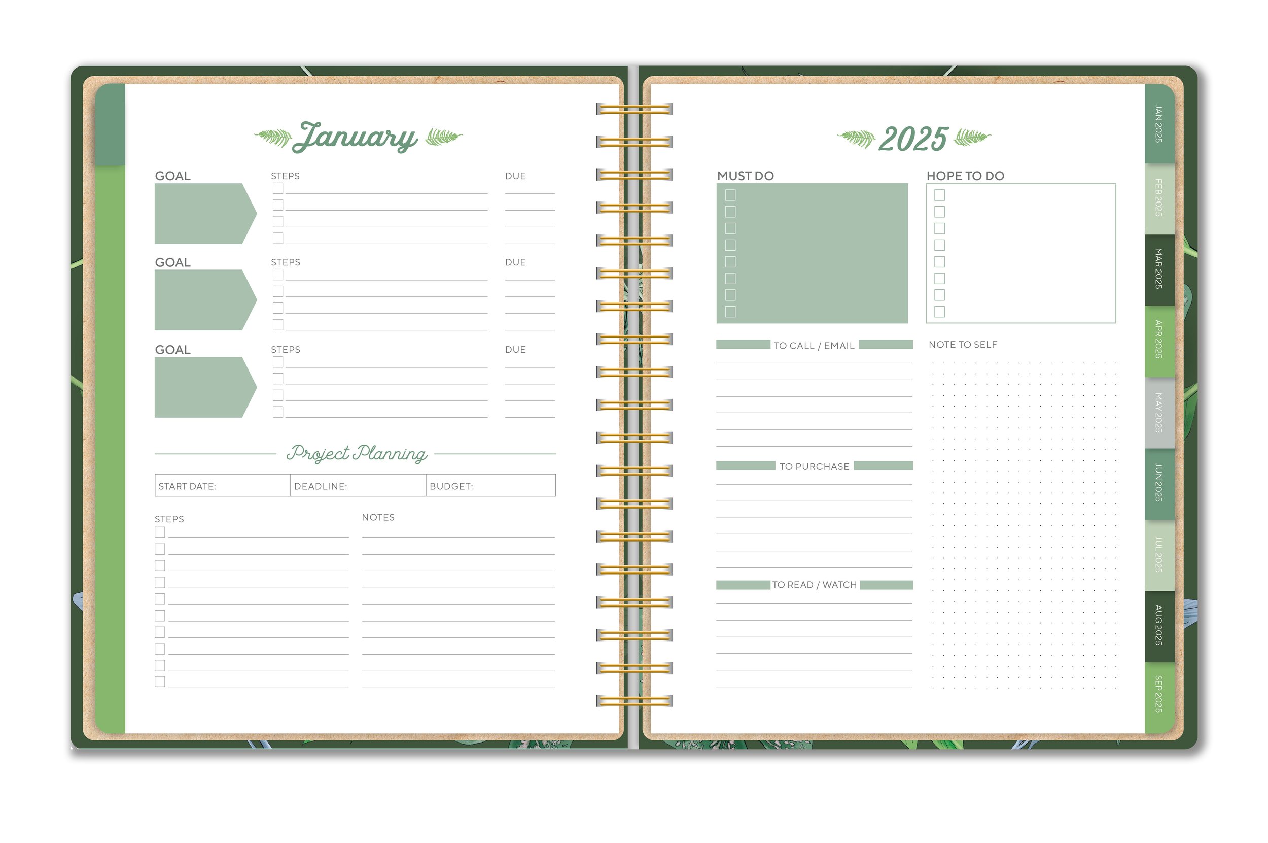 CHL-4205 Greenery Deluxe Planner_Planning spread.jpg
