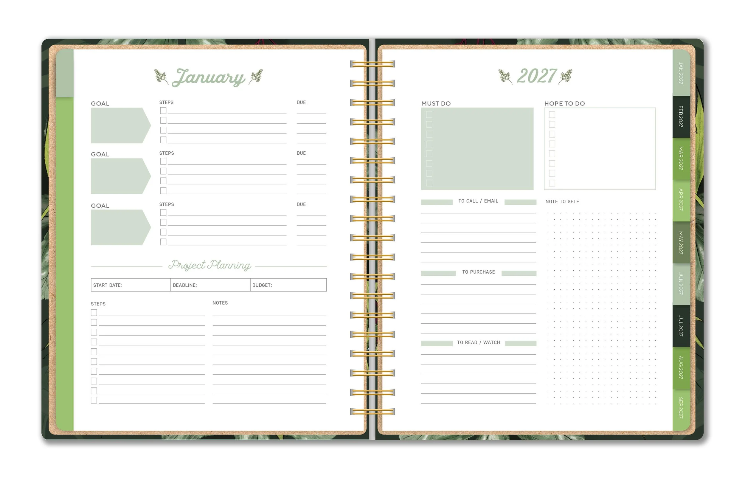 2027 Greenery Deluxe Planner_Planning spread.jpg