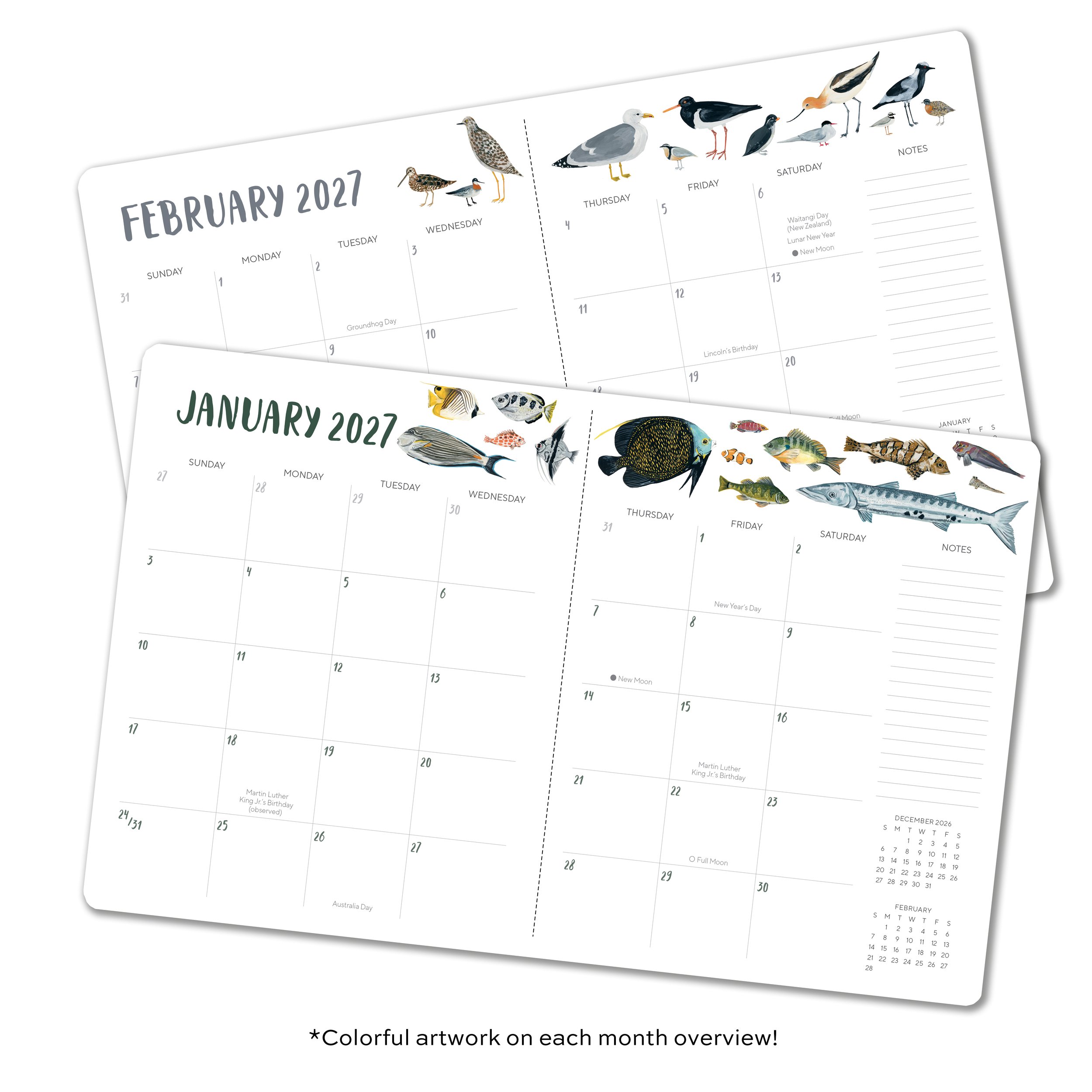 CHM-6280 Orders of the Animals Monthly Planner month overview Pages.jpg