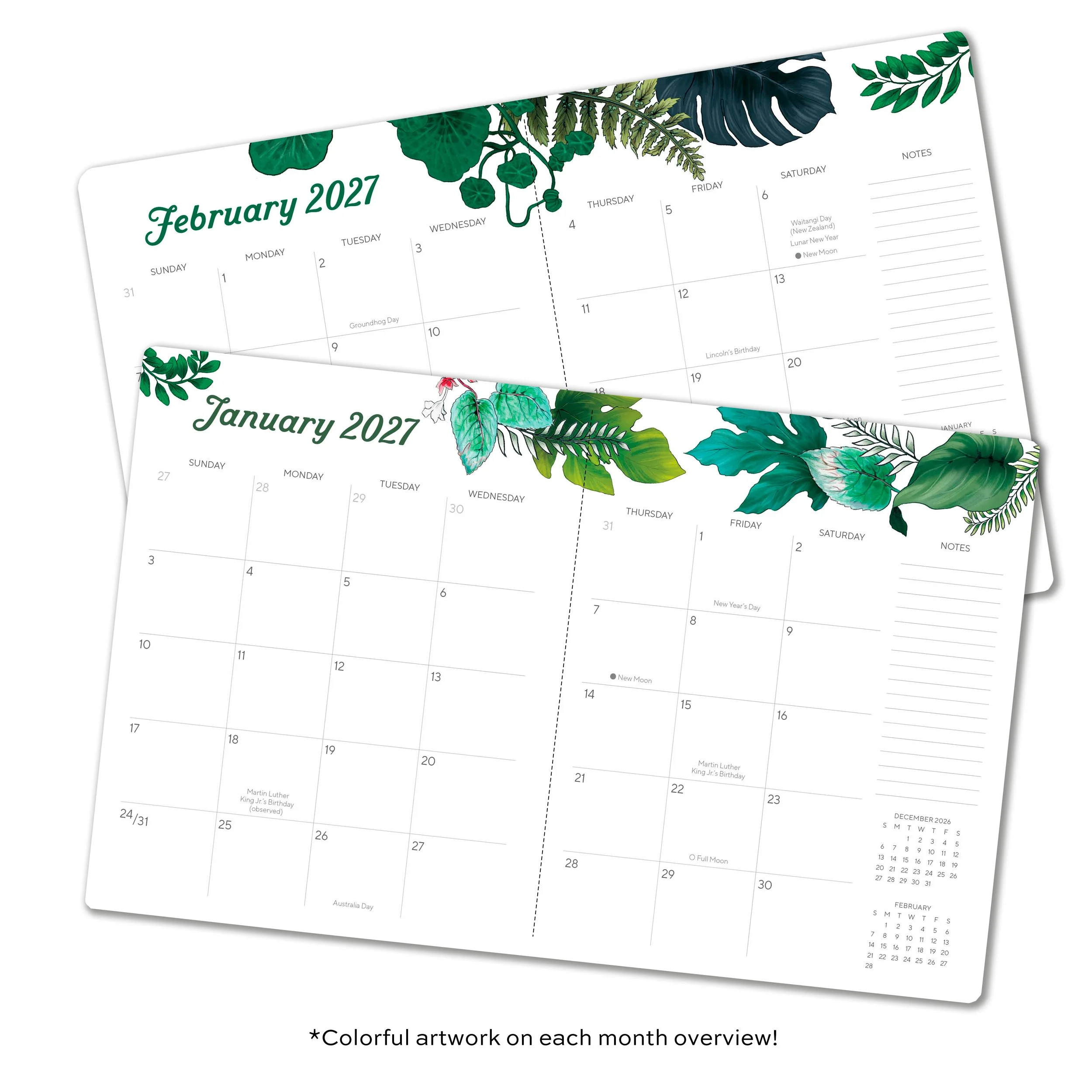 CHM-6277 Grenery Monthly Planner month overview Pages.jpg