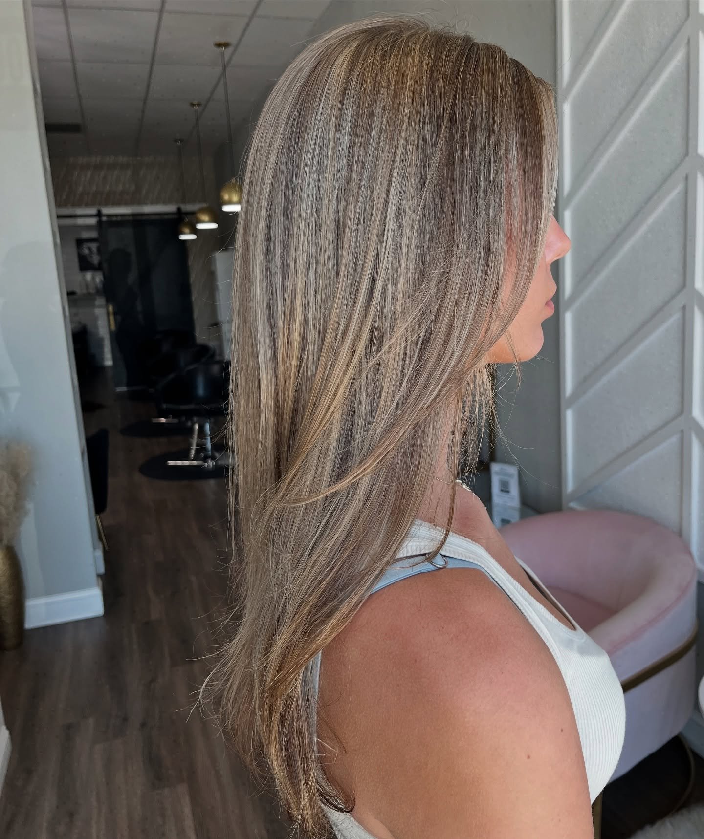 A perfect bright dimensional blonde.  Stylist: @graceandbeautyvb