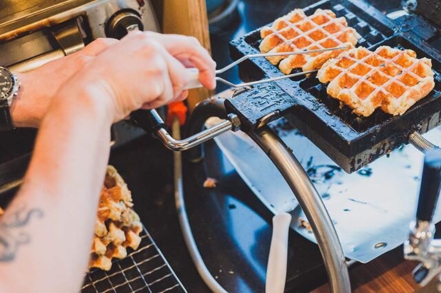 &ldquo;Li&egrave;ge waffles are tiny, rich and intense; stretchy, layered and faintly crunchy within from embedded pearls of sugar and firm on the outside from that same sugar melted and trickling about the waffle iron&rsquo;s grids to form a caramel