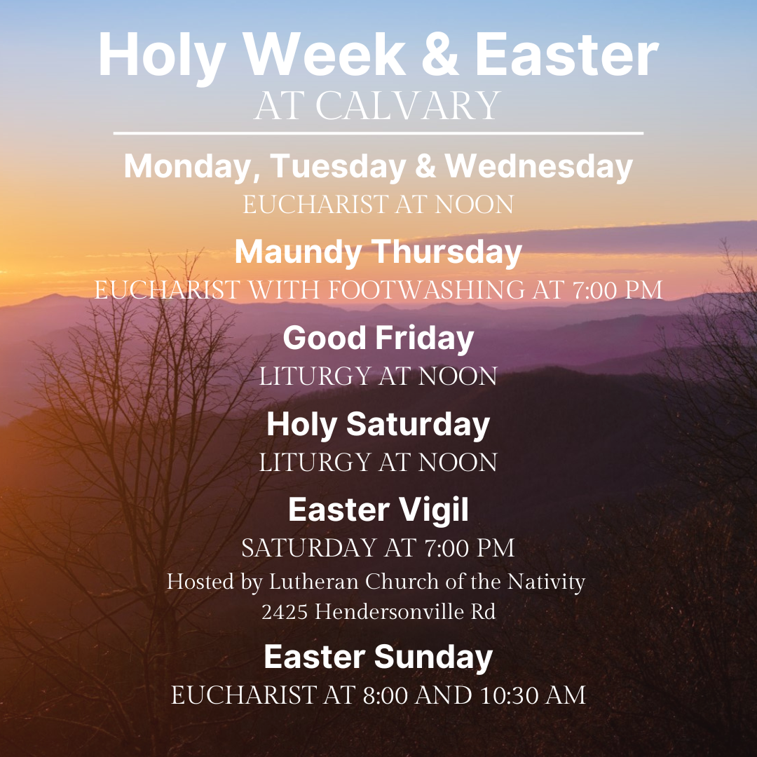 Holy Week and Easter 2024