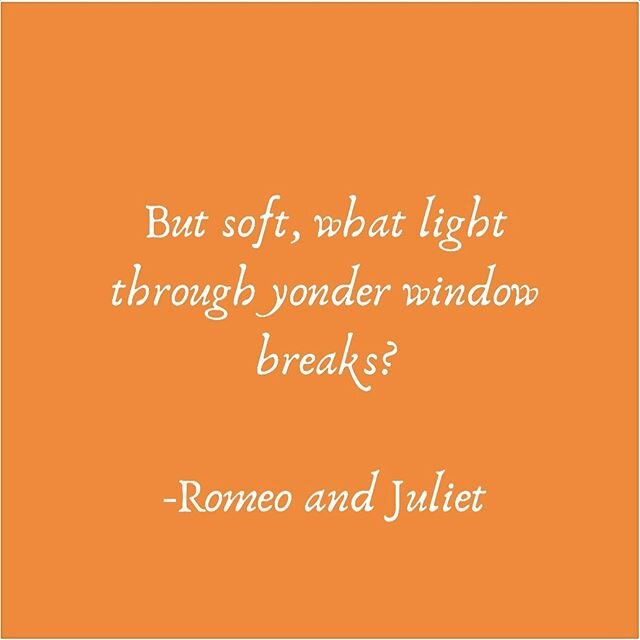 That&rsquo;s what I say when I&rsquo;m going to look out the window these days..😂 #stillquarantine #beautifulweathertoday #shakespeare #romeoandjuliet #soliloquyandswag