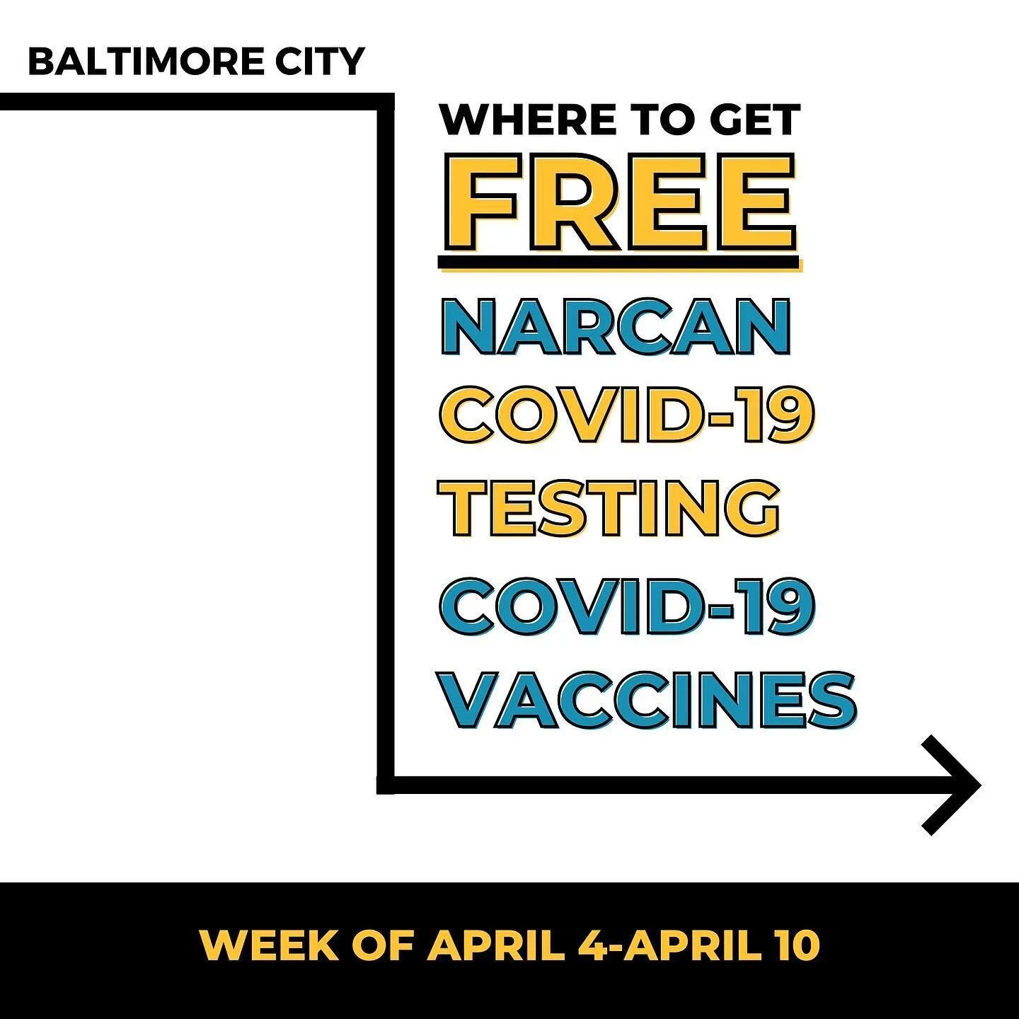 Happy Monday, Baltimore! Here&rsquo;s your weekly guide to free Narcan, free COVID-19 testing and free COVID-19 vaccines in Baltimore City. #narcan #harmreduction #community #baltimore