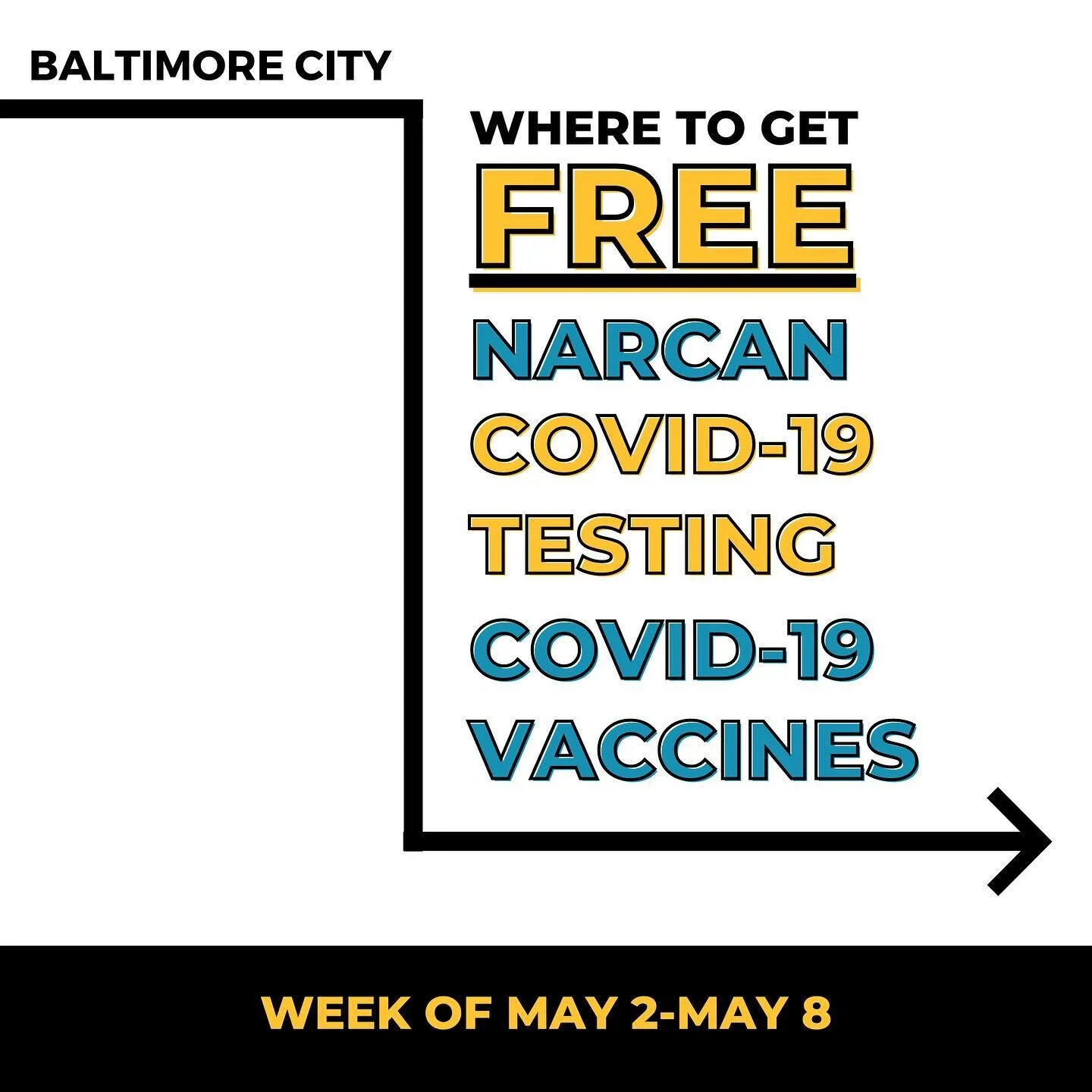 Hey Baltimore! Here&rsquo;s your weekly guide to free Narcan, free COVID-19 testing and free COVID-19 vaccines in Baltimore City. #narcan #harmreduction #community #baltimore