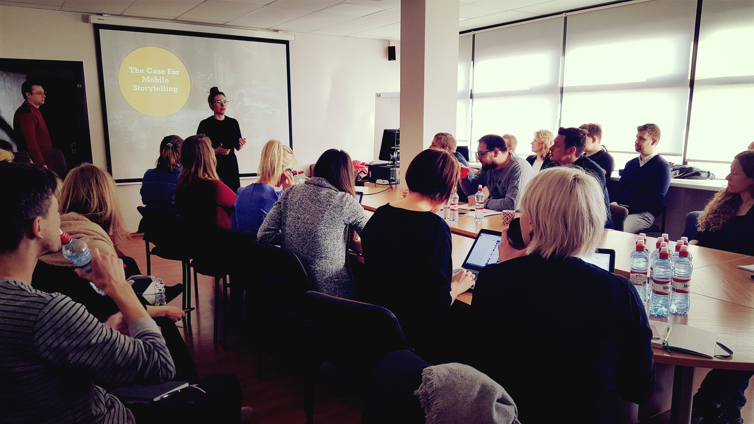 Training the newsroom at LTV in Riga