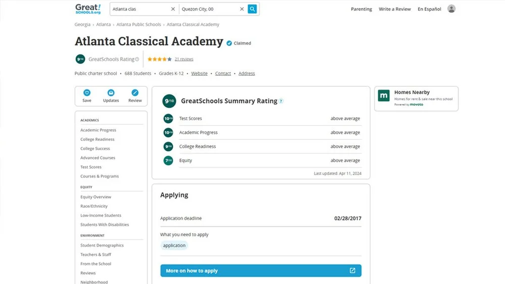 List of Public Schools in Atlanta and The Surrounding Area — Justin