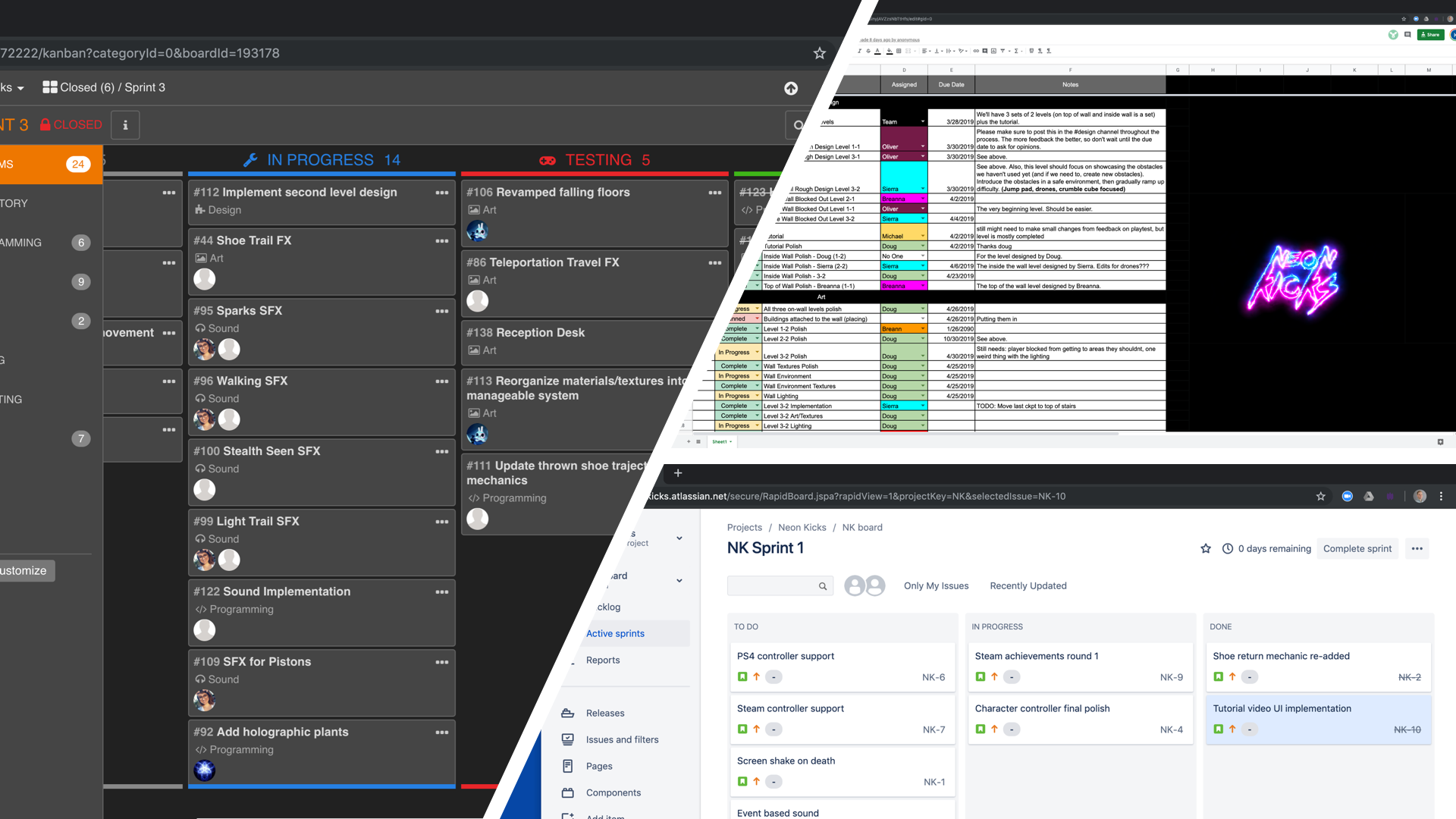 Neon Kicks Project Management