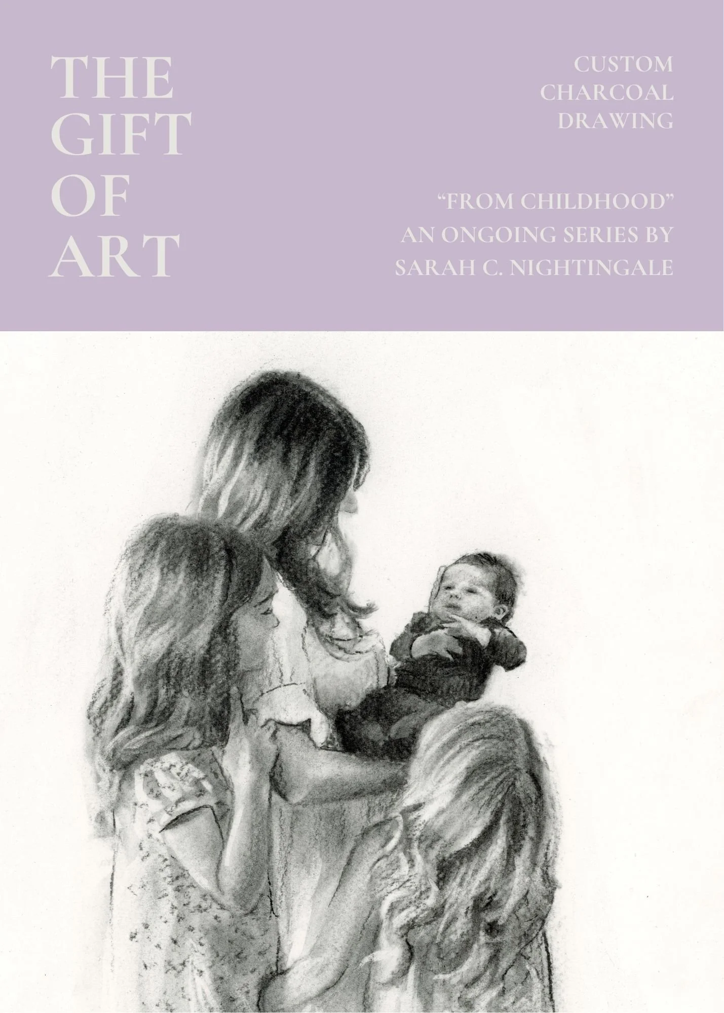 GIFT CARD: Custom "From Childhood" Charcoal Drawing