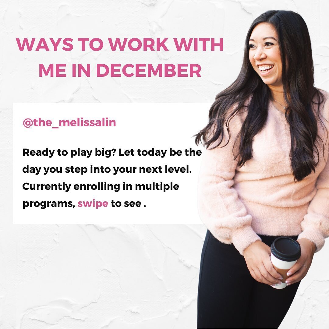 Ways to work with me and be in my world in December 2022 👉