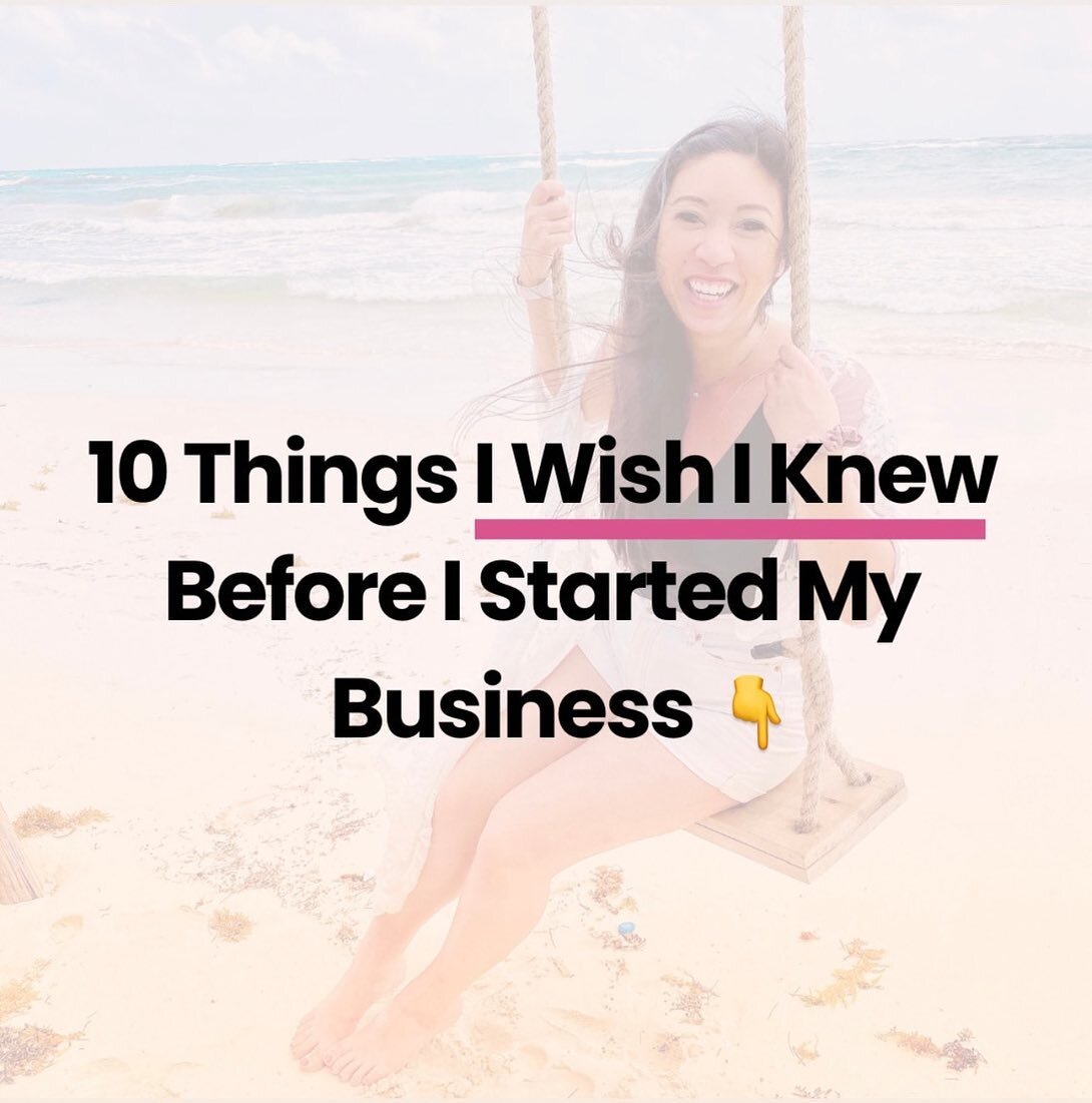 10 Things I Wish I Knew Before I Started My Business 👇
⠀⠀⠀⠀⠀⠀⠀⠀⠀
Are you thinking about starting your business?
⠀⠀⠀⠀⠀⠀⠀⠀⠀
Maybe you have a business with a few clients?
⠀⠀⠀⠀⠀⠀⠀⠀⠀
Or maybe you already have a fiercely thriving business?
⠀⠀⠀⠀⠀⠀⠀⠀⠀
📌 I&