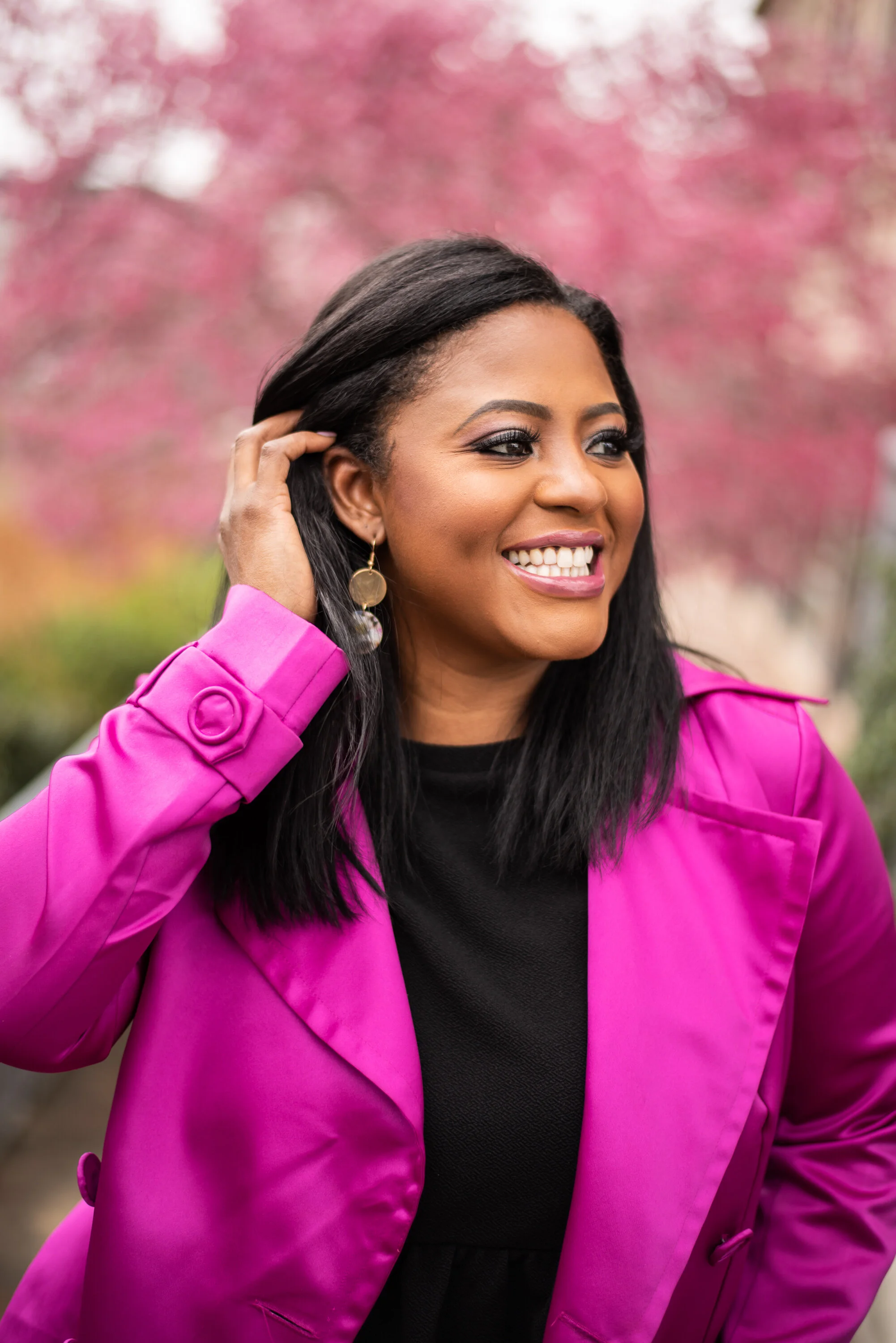  Photographer, Amanda Anderson, captured Simone McDowell, of Magenta Communications for a headshot refresh in Charlotte, NC.  