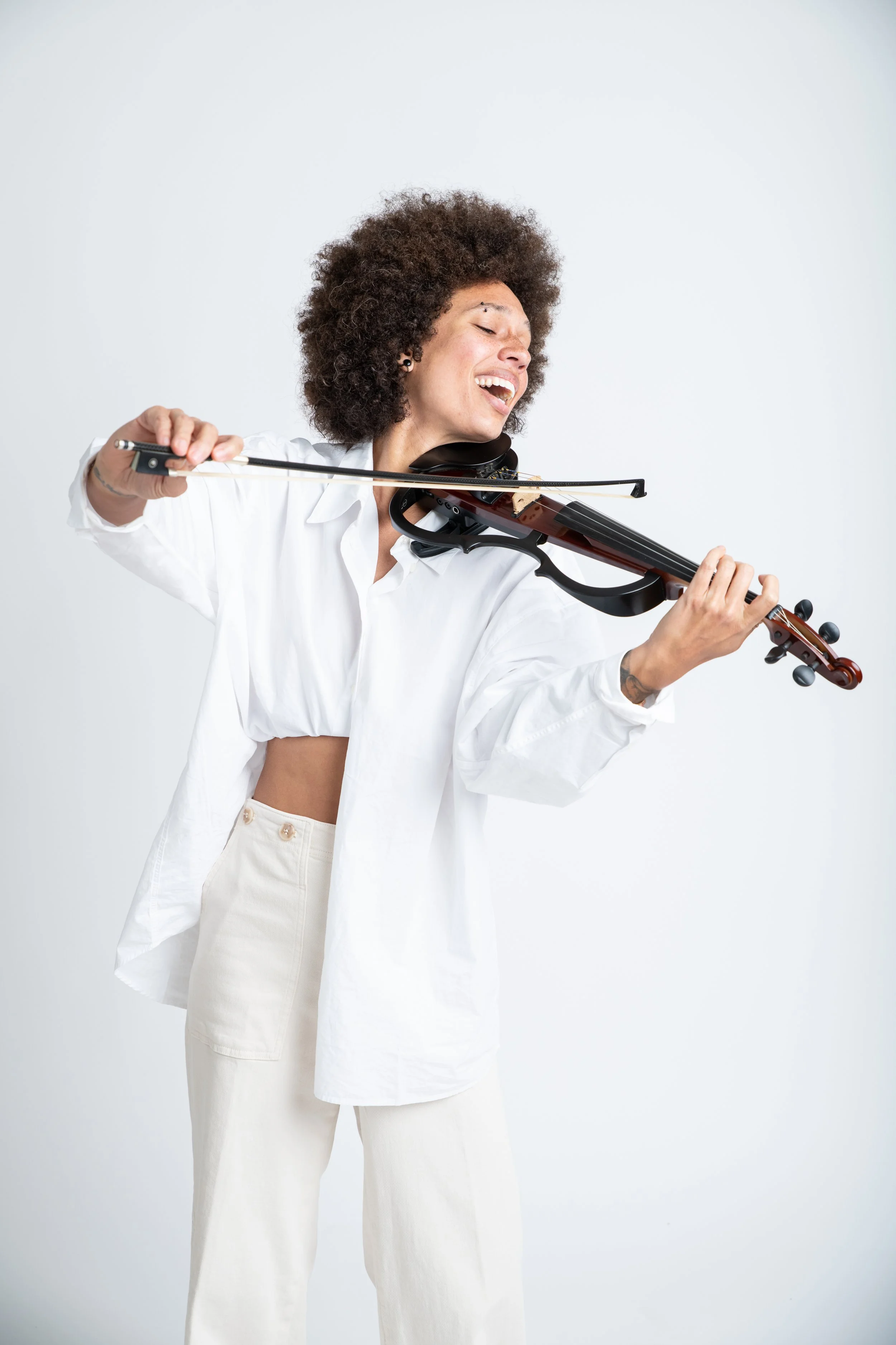  Local Charlotte musician, lp7, was photographed by Amanda Anderson in her studio at Dilworth Artisan Station.  