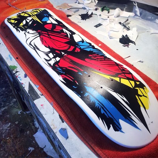 Skateboard Deck Figure No.7 / Process