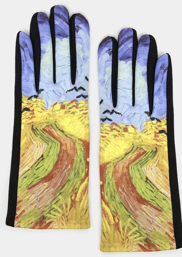 Wheatfield with Crows Vincent Van Gogh Smart Touch Gloves