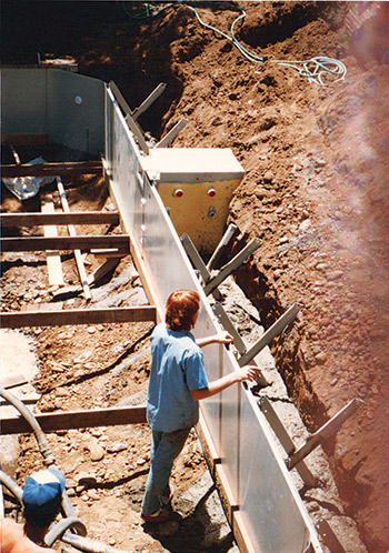 Young David working with his Dad