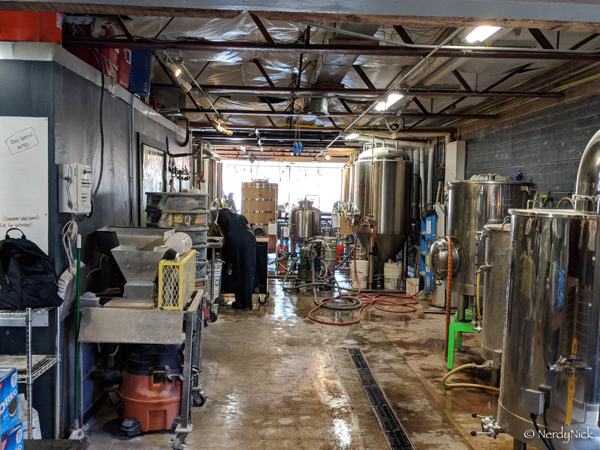 The brewer hard at work