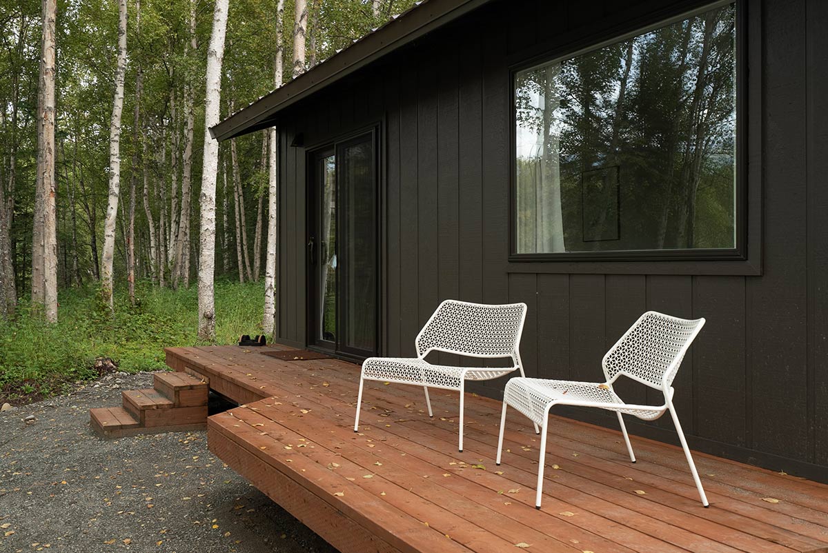 Cabin deck and lounge chairs