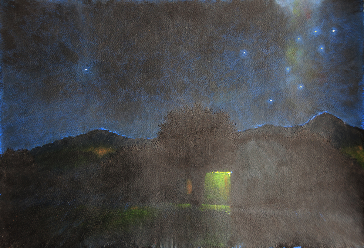 paul peretti acrylic & pencil Studio Location: #1 / Lutz Bldg.