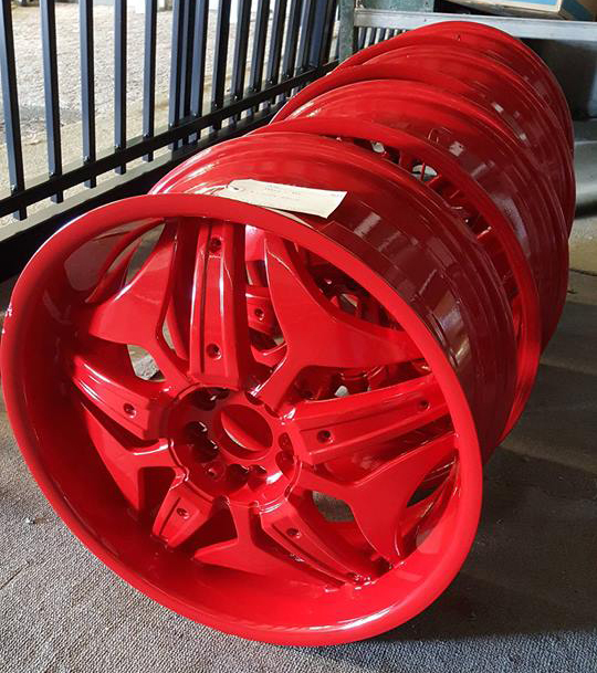Red Powder Coated Rims