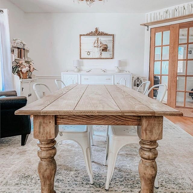 Dining room table I made this past week.  It&rsquo;s ash I picked up @hinman_lumber  Antique finish is a combination of two stains and a wax.  Dimensions 36&rdquo;x90&rdquo;.
.
.
.
.
. #contractor #chippylife #carpenter #notjustaframer #chippy #homeb