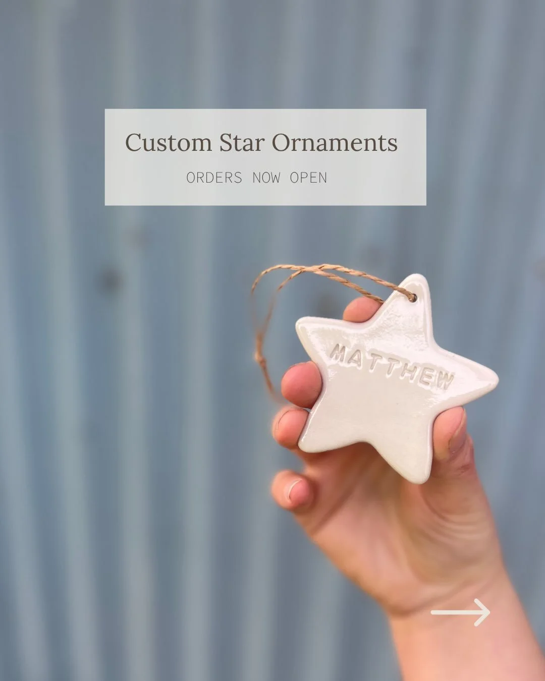 It&rsquo;s *that* time of the year&hellip; ⭐️⭐️⭐️⭐️⭐️

Orders are now open for Custom Star Ornaments. They&rsquo;re the simplest object that I make yet they bring the MOST joy. I&rsquo;m always happily surprised when a previous customer places an ord