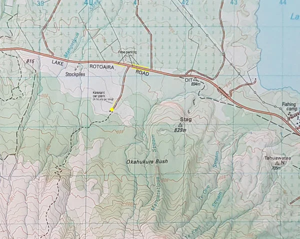 Adventure HQ 1-way service Ketetahi Pick up location (click on map to enlarge)