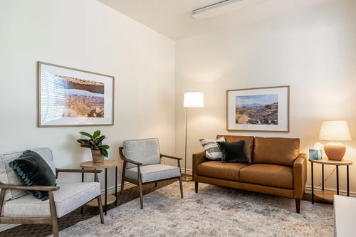Therapy room at Green Willow Counseling