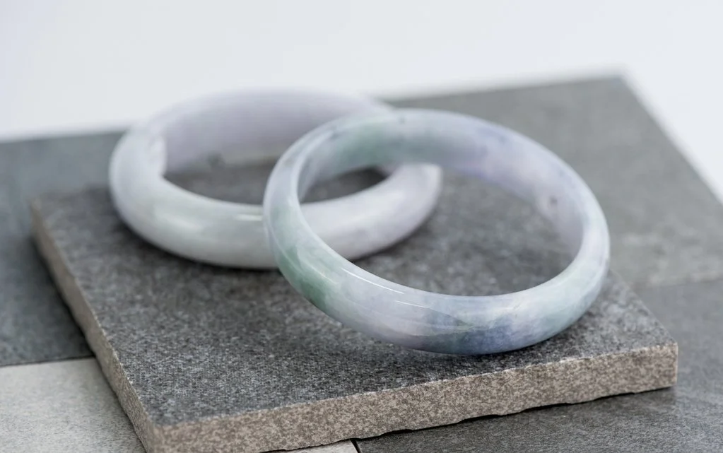 Choo Yilin Lavender Jade Bangles