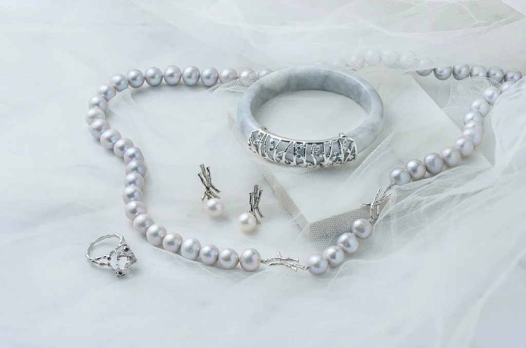The classic Bamboo Collection with freshwater pearls. 