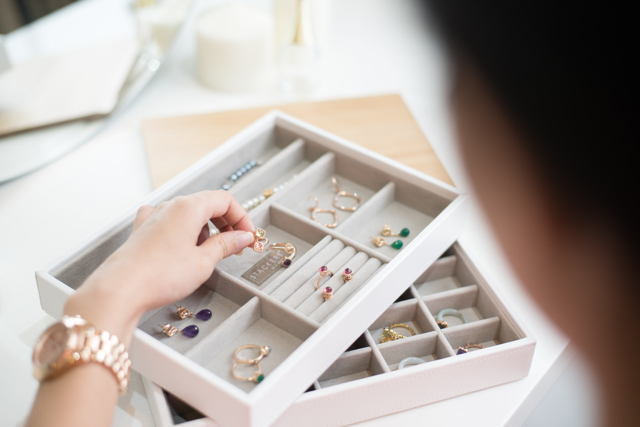 Classic Stacker, White Classic Small Trinkets Layer