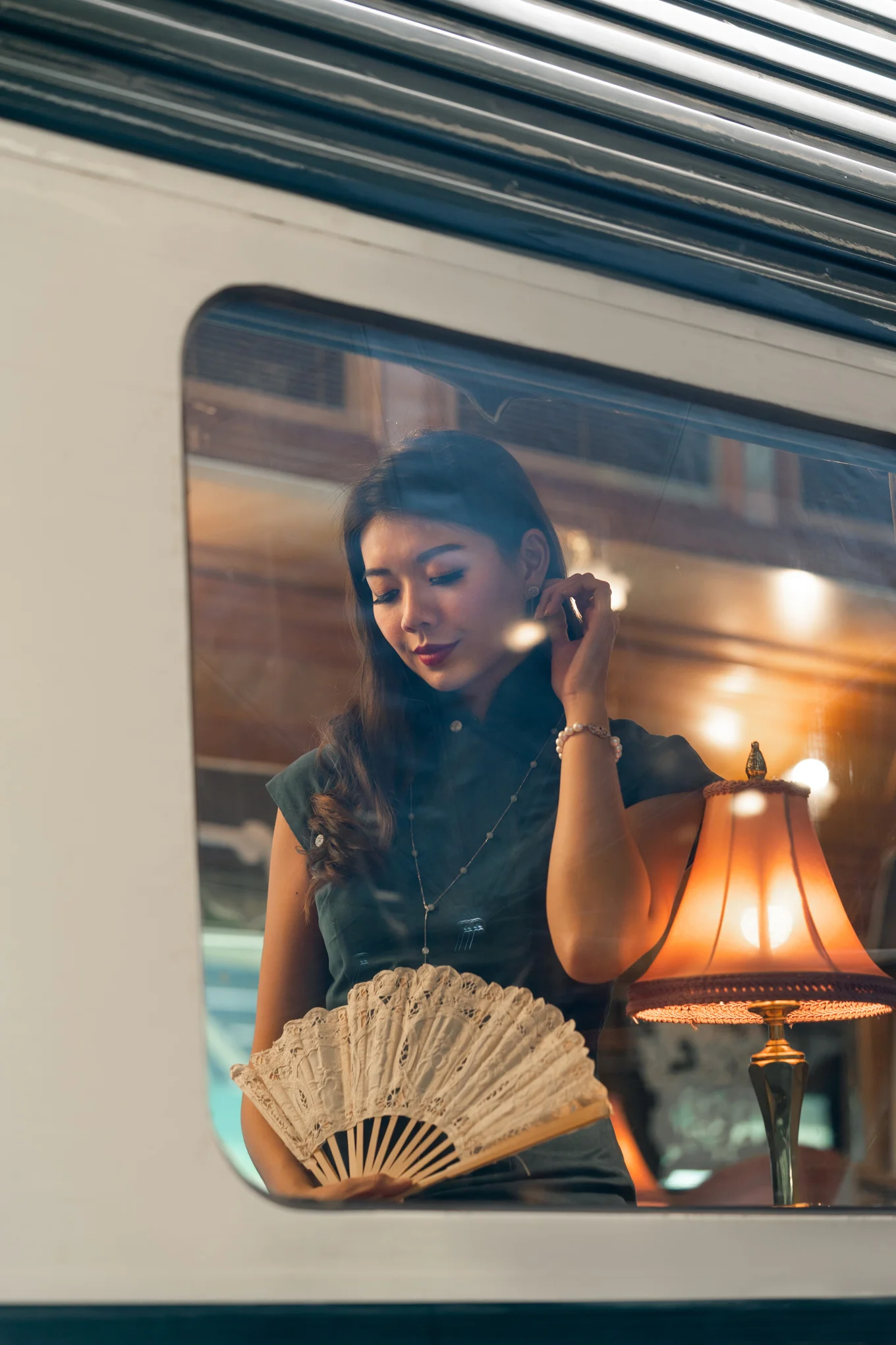 Full-time traveller Amelyn Beverly onboard to Eastern & Oriental Express.