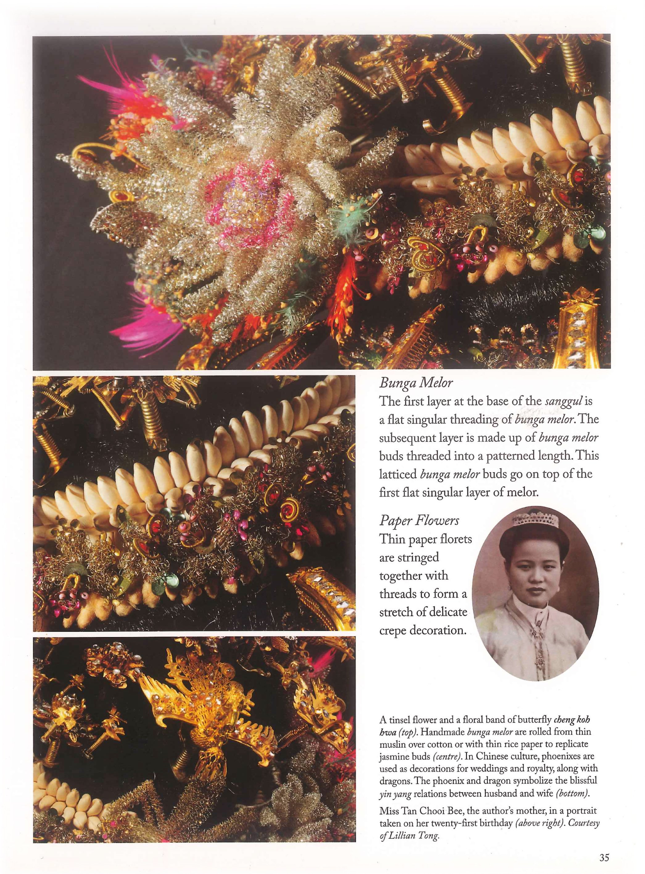  A Peranakan bride's wedding head gear, up close.&nbsp;  Image credit: Straits Chinese Gold Jewellery: The Private Collection of Peter Soon by Lillian Tong 