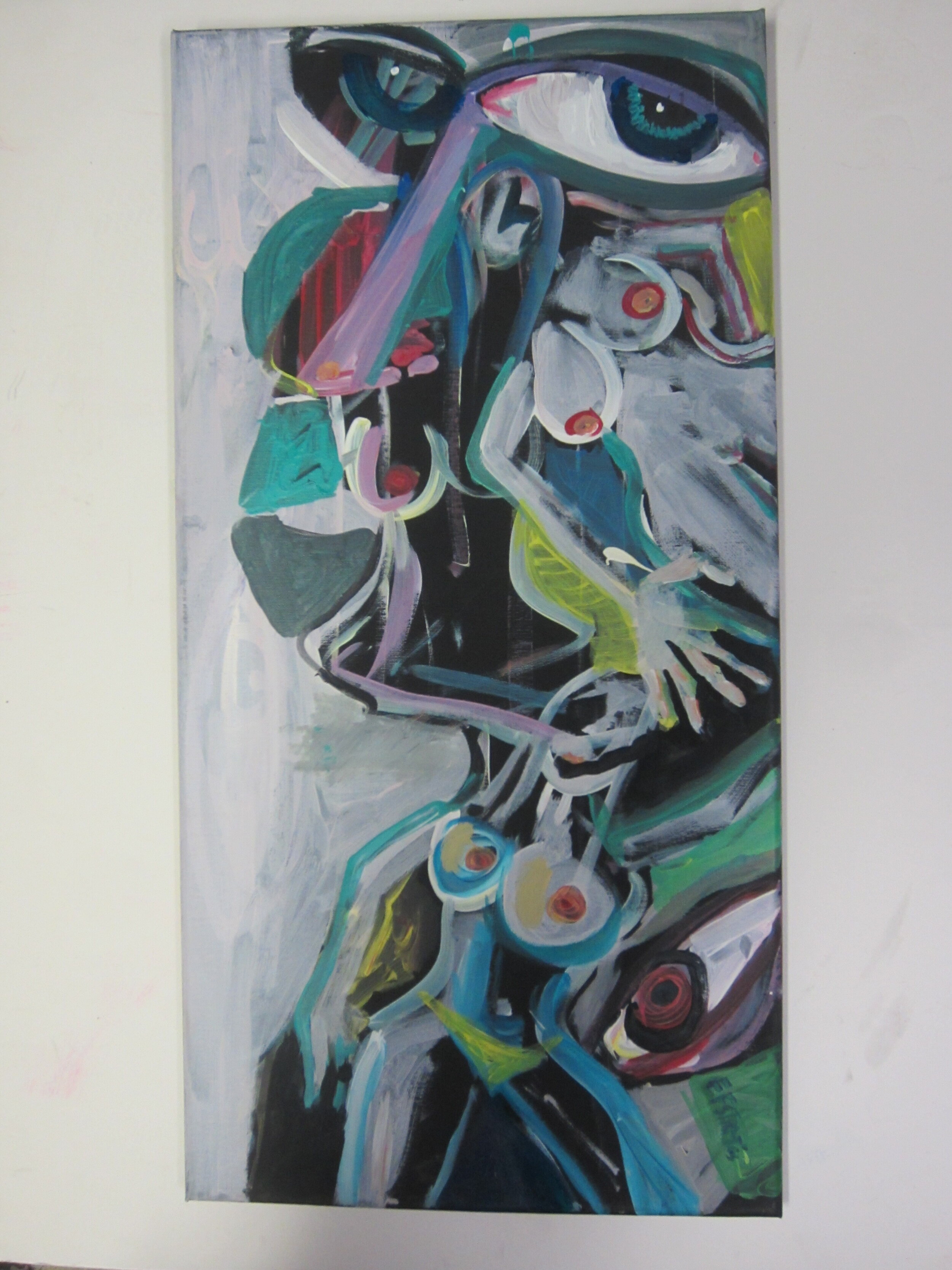 The Urban Eyes Acrylic on Canvas 12"x 24"