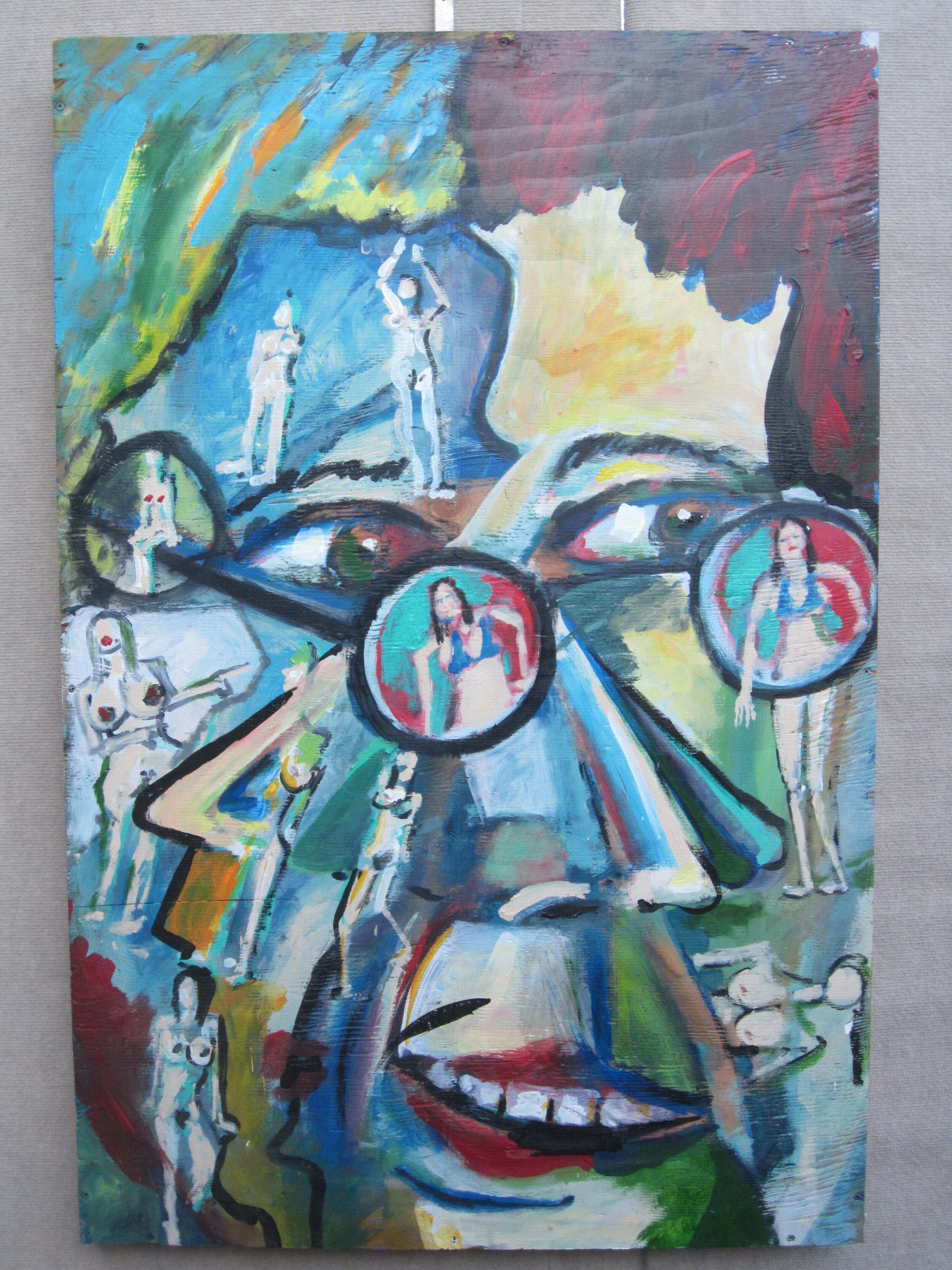 Curious Reflections Acrylic on Wood 48"x 30"