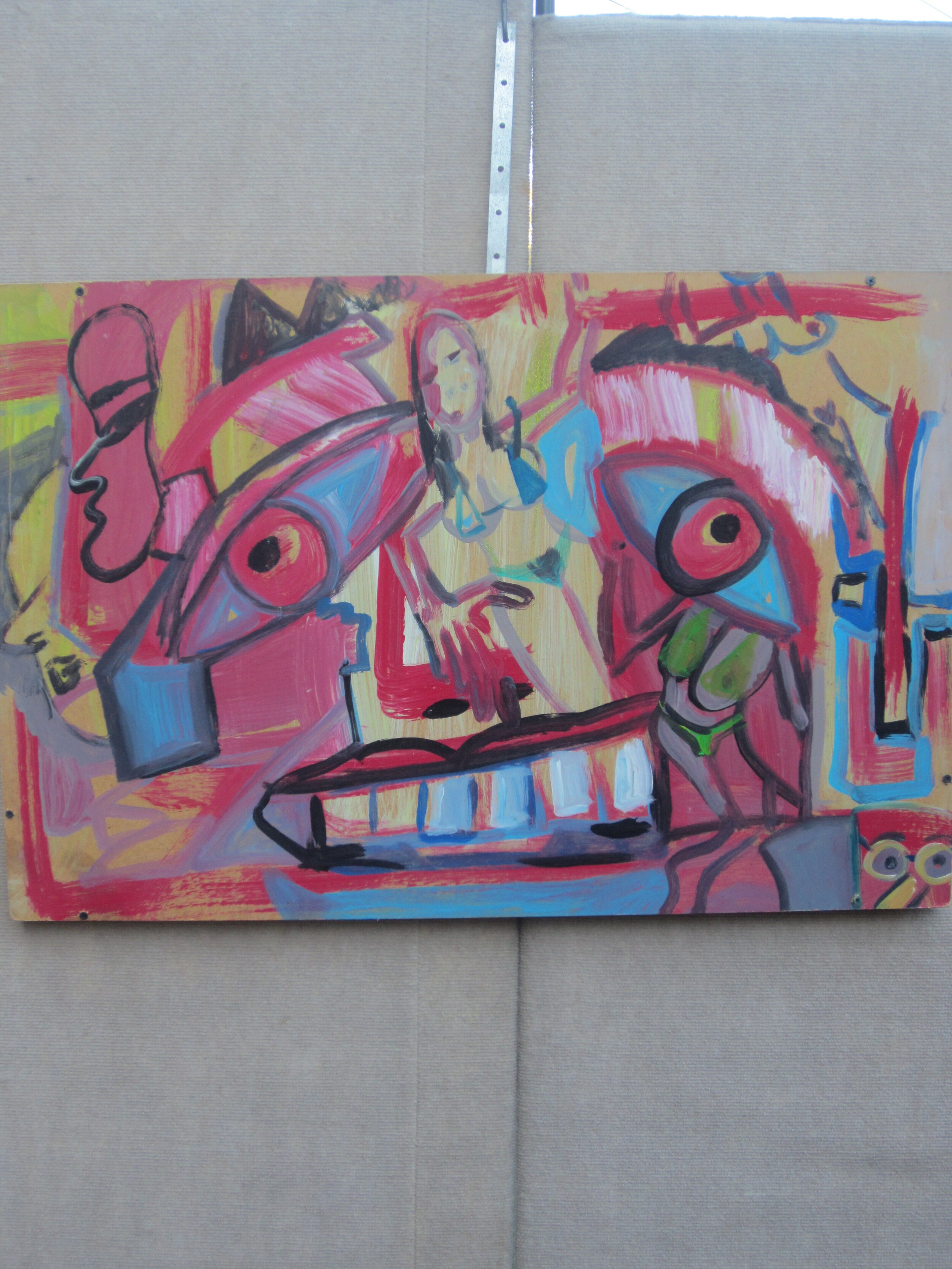 Red Faced Boozer acrylic on Wood 30"x 20"