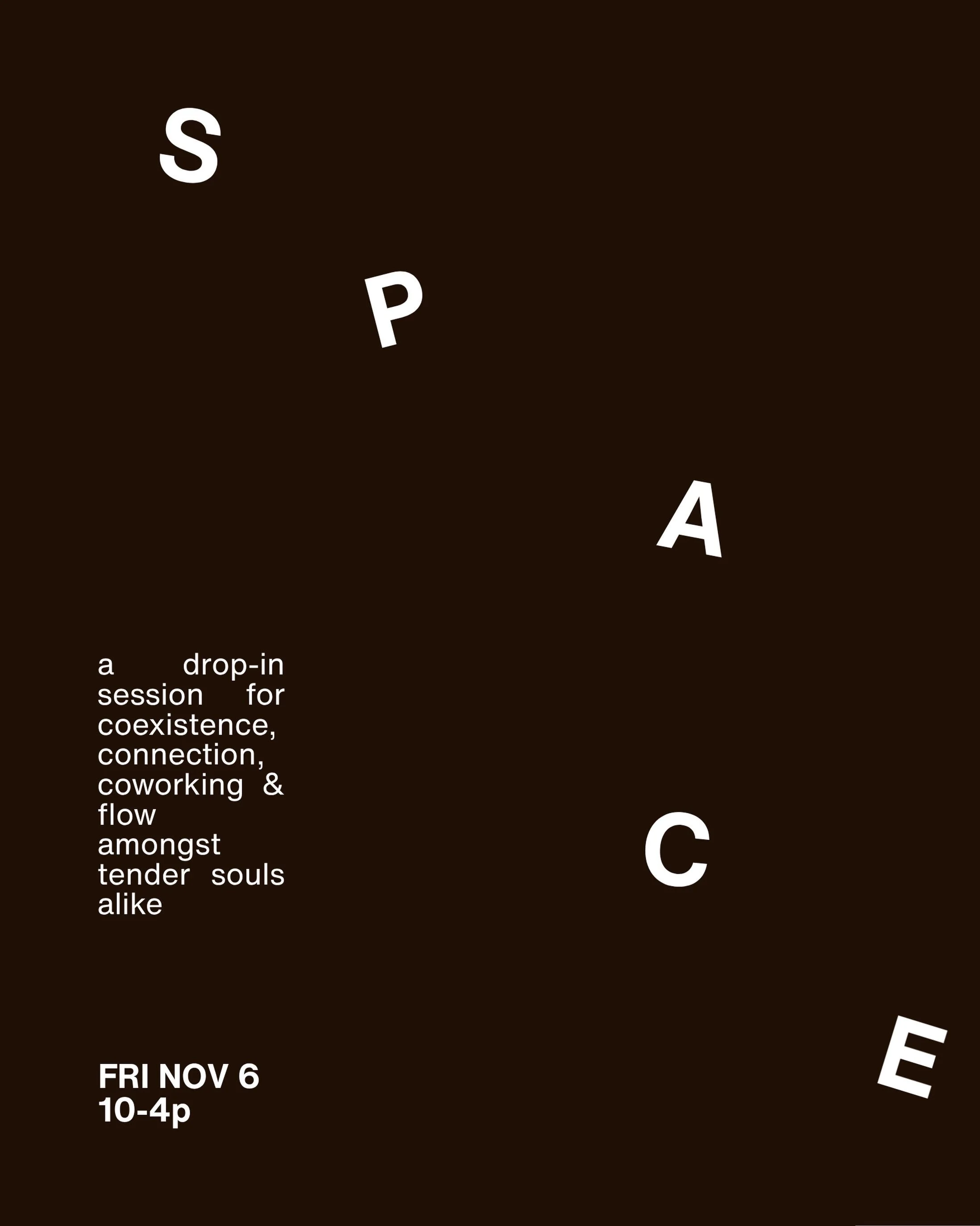 Holding S P A C E
DM for a link to RSVP
See you @sharpsignco 👋🏾 
(chai + granola included)