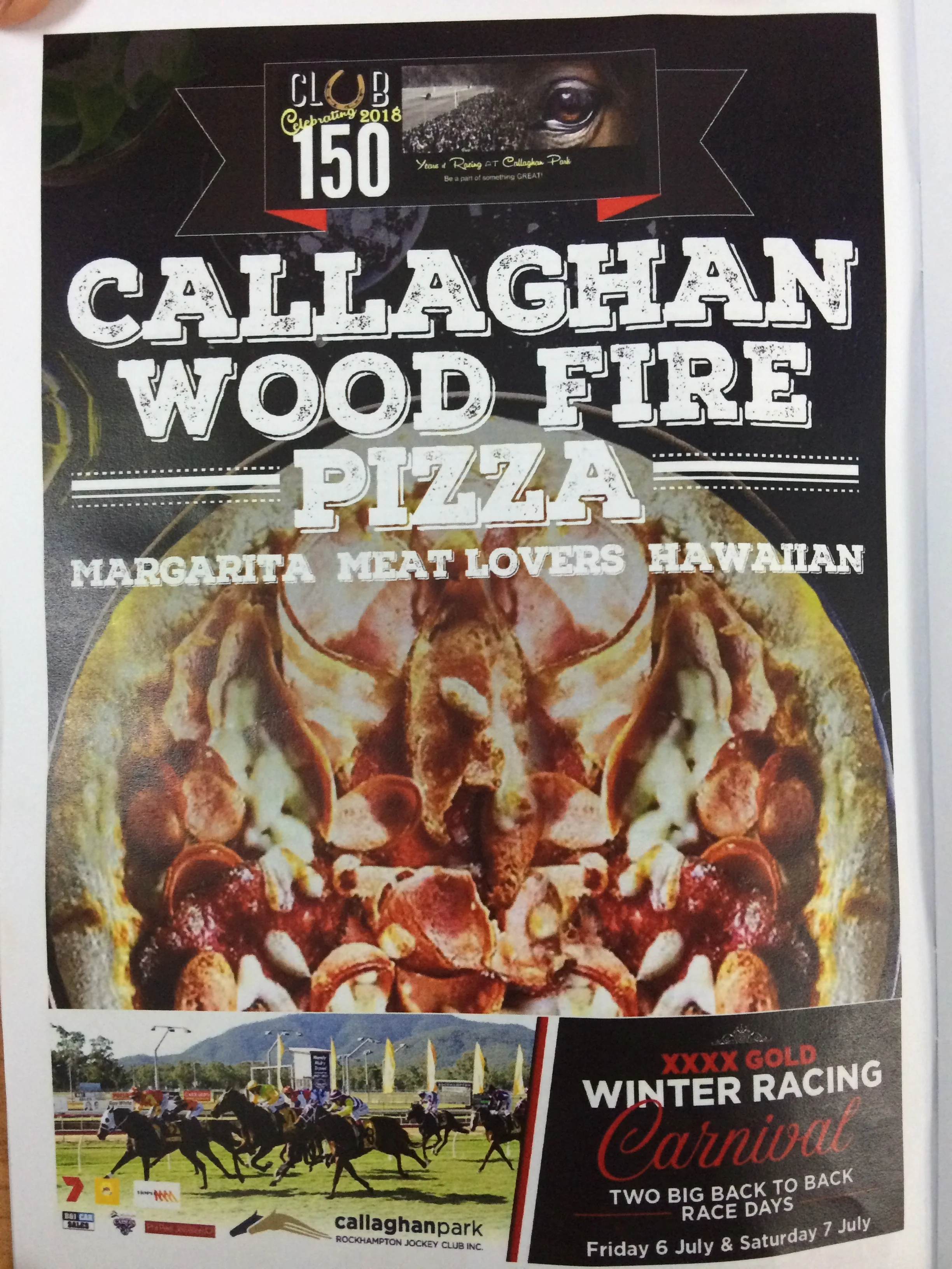 Pizza Offer Rockhampton Girls Grammar Race Day, Rockhampton Jockey Club, 16/06/18.