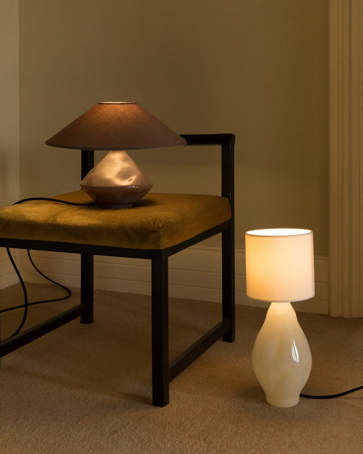 Brown-Conical Glass Lamp-2.jpeg
