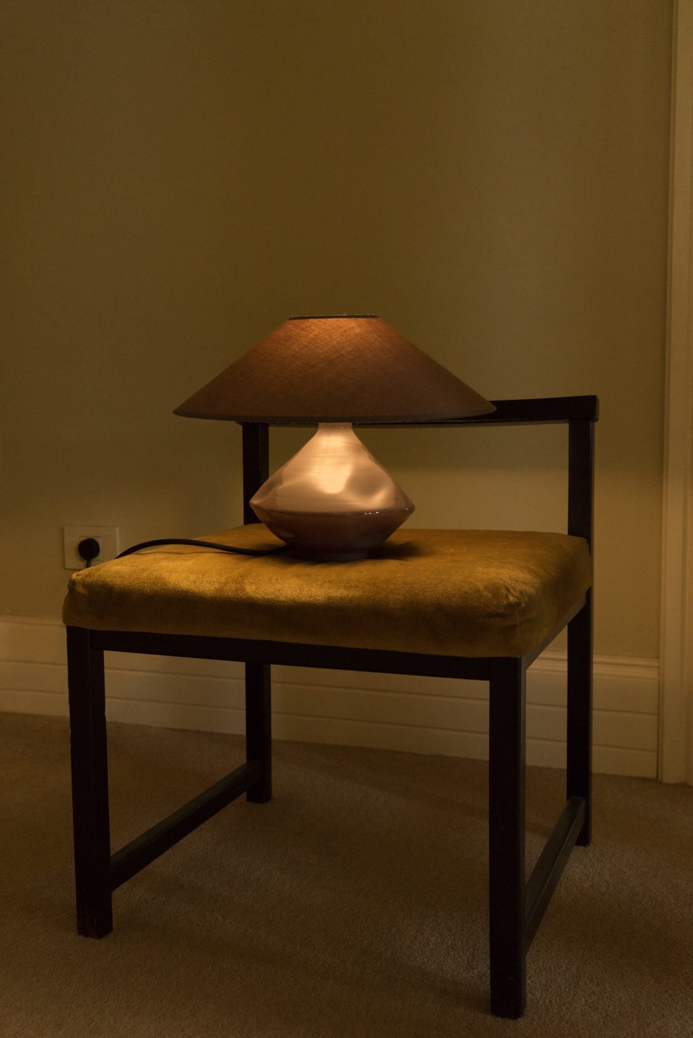 Brown-Conical Glass Lamp.jpeg