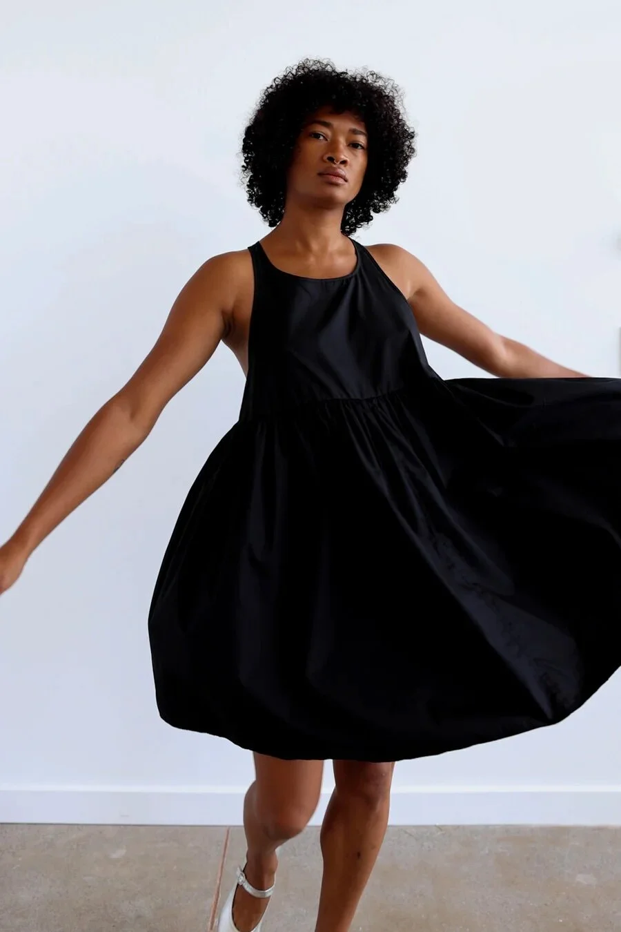 Juliette Fabbri Sophie Mini Dress in Black — Leelanau