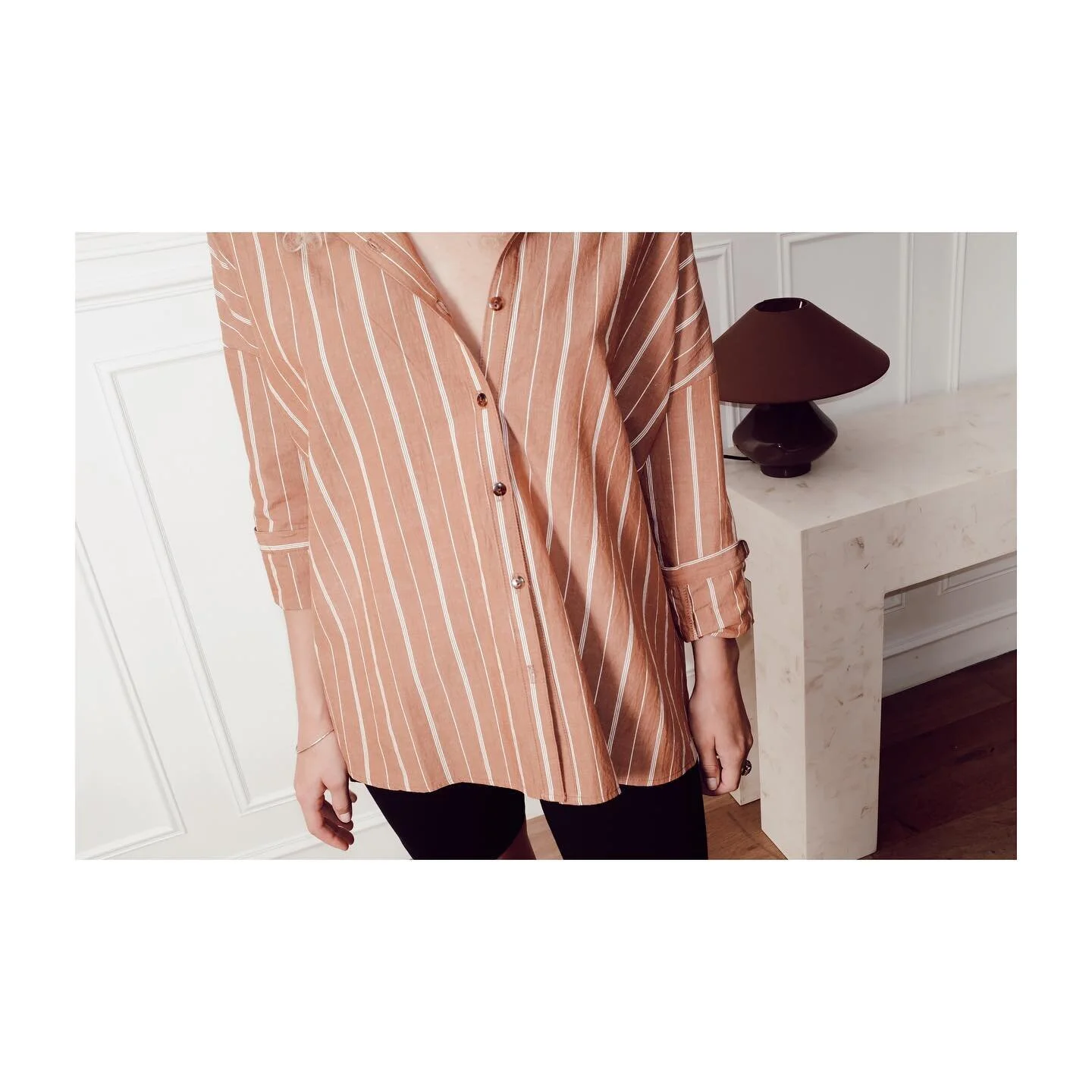 Still my favorite shirt - organic cotton, woven in Japan, sewn in Los Angeles. Vintage tortoise shell bakelite buttons 🤎