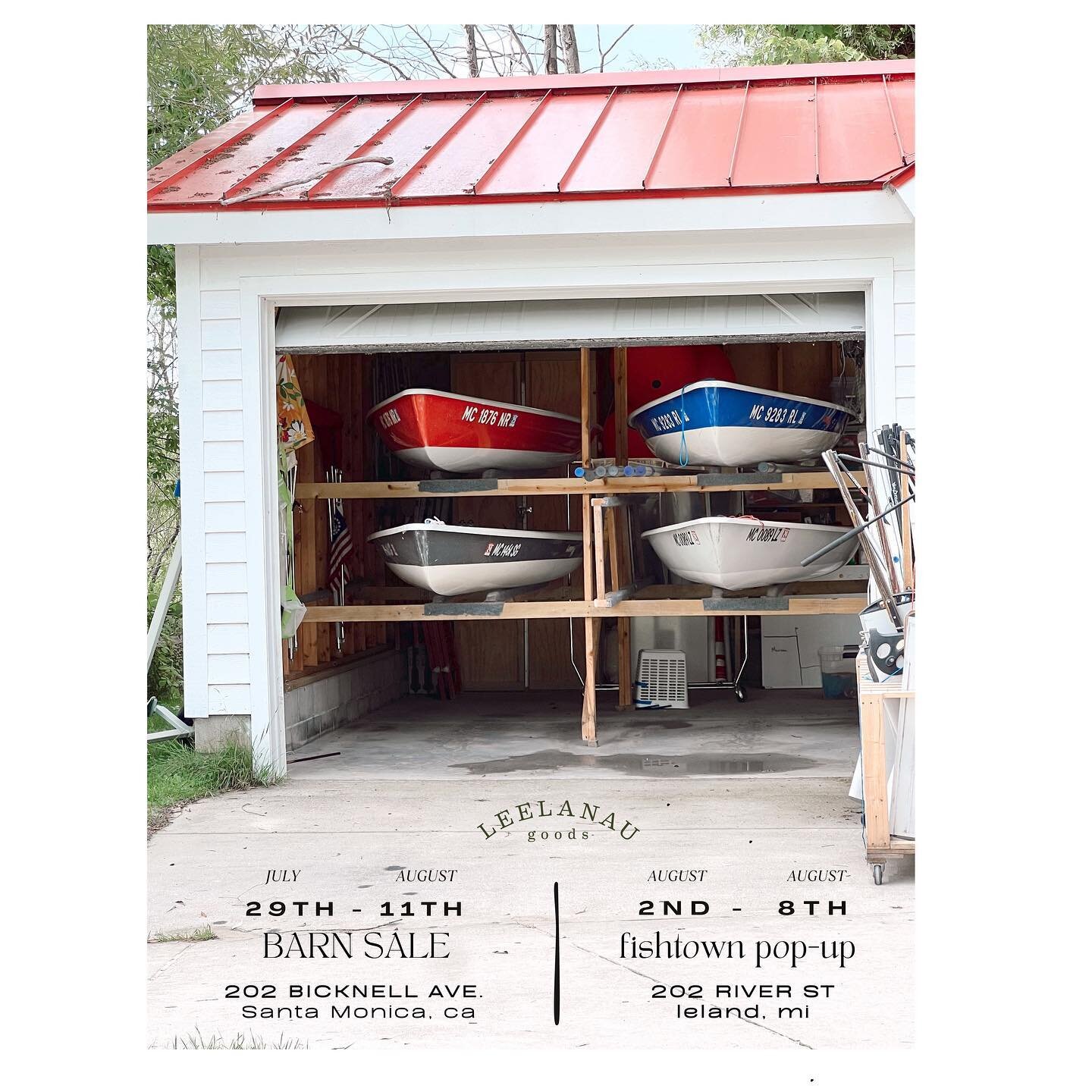 A pop-up in Michigan and a barn sale (aka our biggest sample sale ever) in California. Choose your own summer adventure! Hope to see you at one of them!