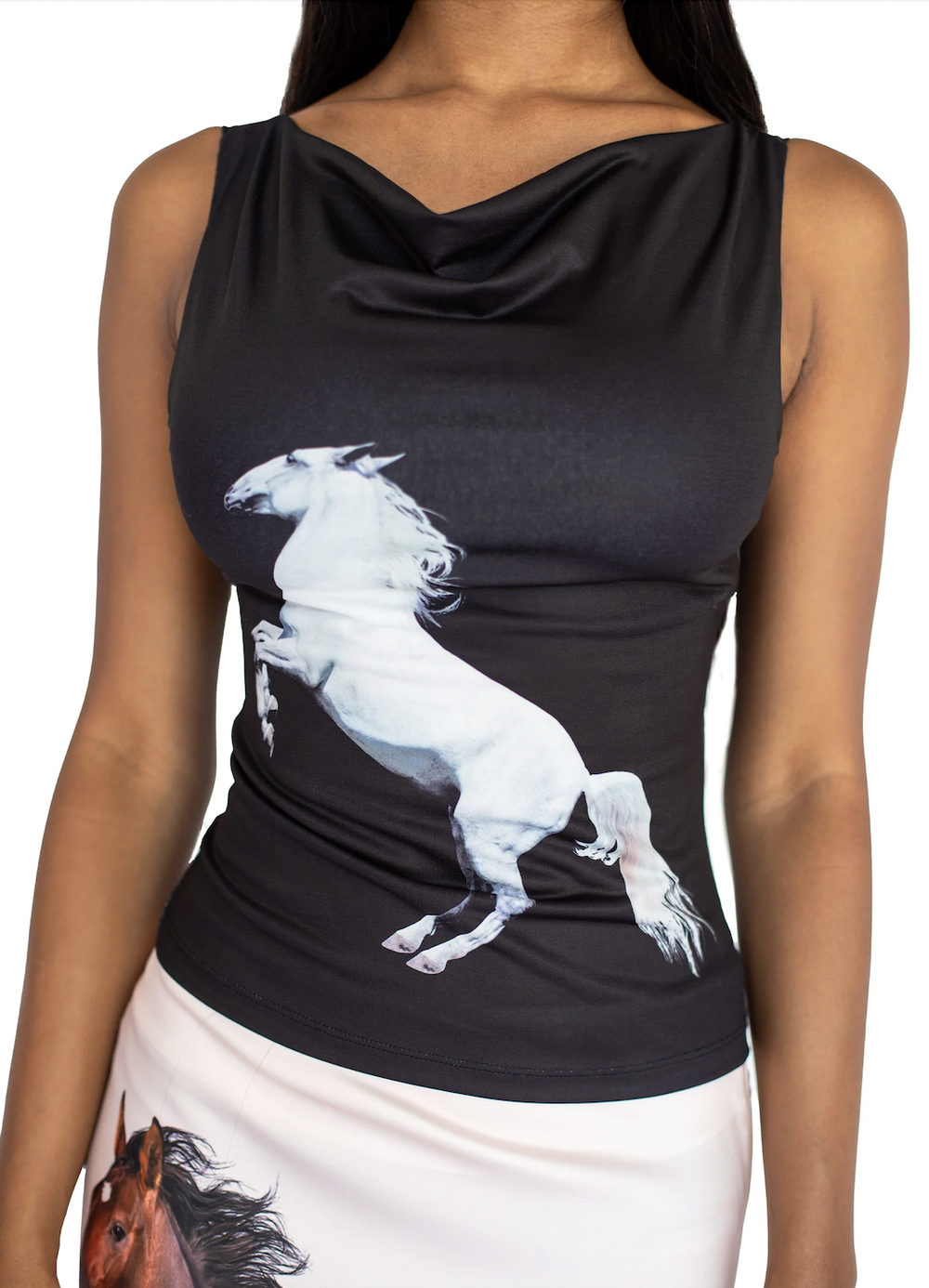 Tyler McGillivary Cowl Neck Equestrian Top — Leelanau