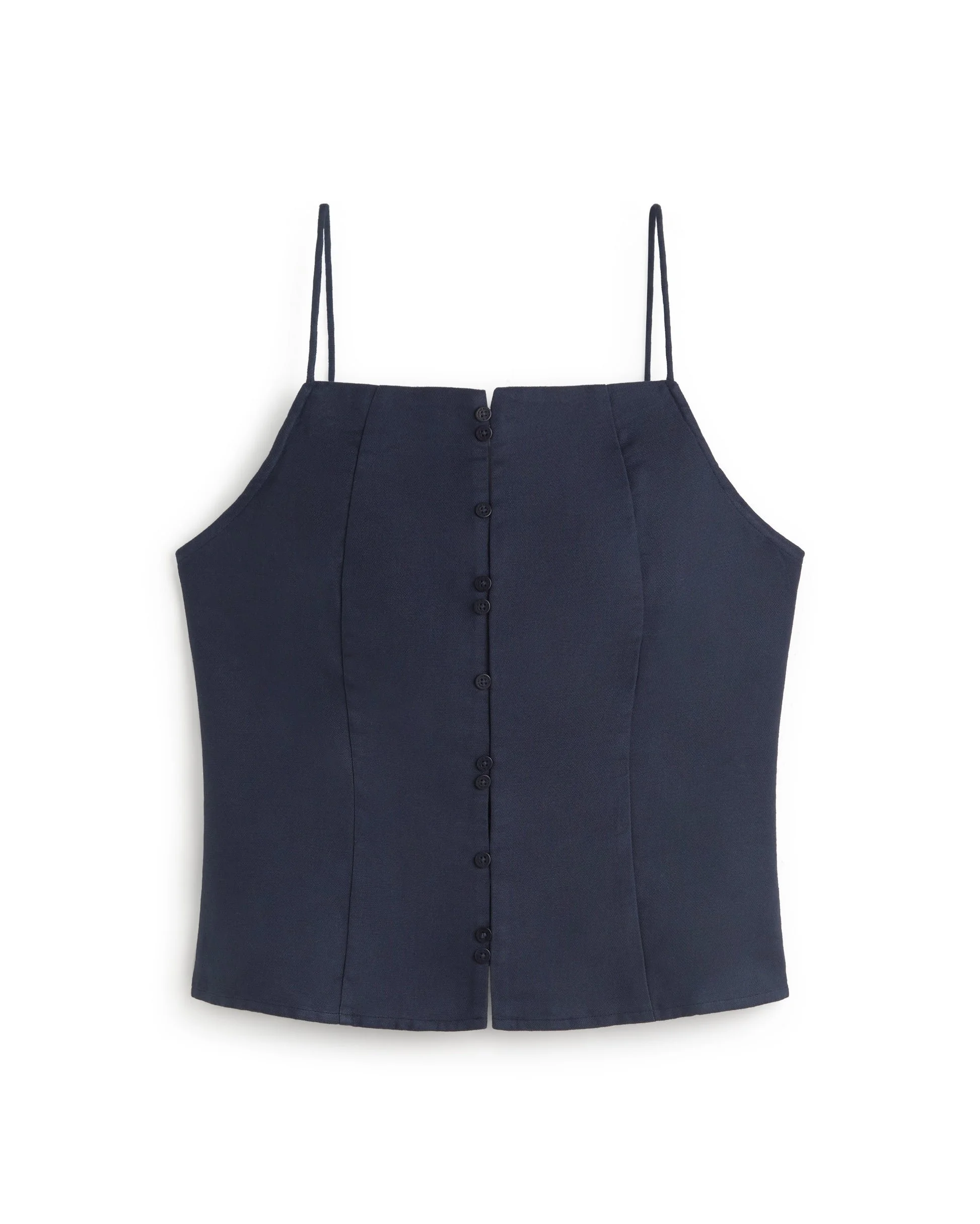 THINKING MU Top navy straps hemp Liora